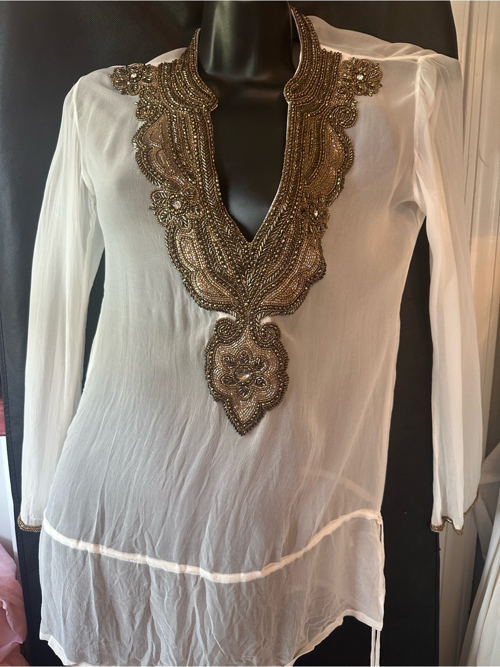 Boston Proper Sheer Caftan Coverup